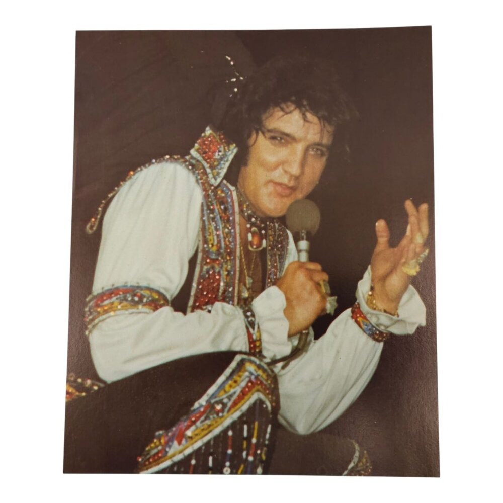 Elvis Presley Photo 1975 W O Enterprises Asheville NC Totem Pole Jumpsuit 8x10